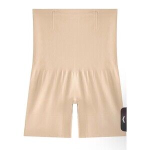 High-Waisted Shapewear Shorts XL Beige Slimming Stretch Waist Abdomen Buttocks